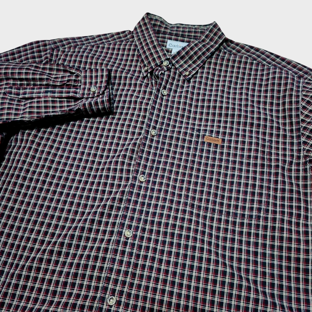 Carhartt Men's 100%‎ Cotton Plaid Button-down Size 2XL